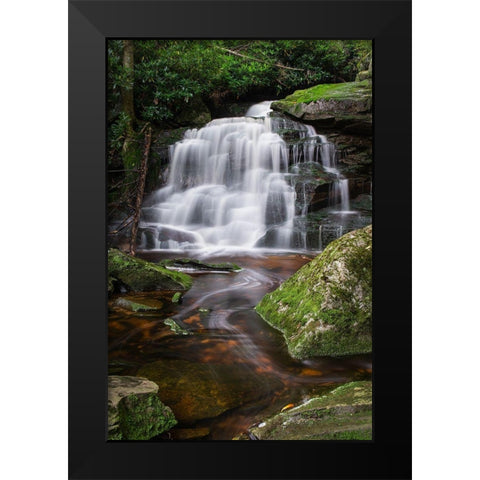 Second Ekalaka Falls-Blackwater Falls State Park-West Virginia Black Modern Wood Framed Art Print by Majchrowicz, Alan