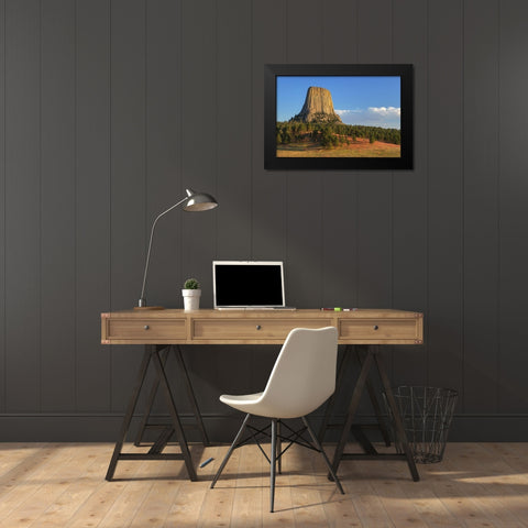 Devils Tower National Monument-Wyoming Black Modern Wood Framed Art Print by Majchrowicz, Alan