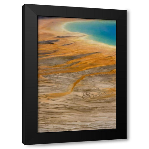 WY, Yellowstone Grand Prismatic Spring Black Modern Wood Framed Art Print with Double Matting by Paulson, Don