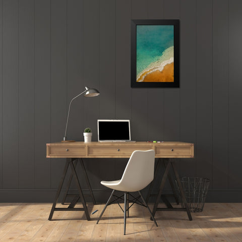 WY, Yellowstone Thermophilic algae in Black Pool Black Modern Wood Framed Art Print by Grall, Don