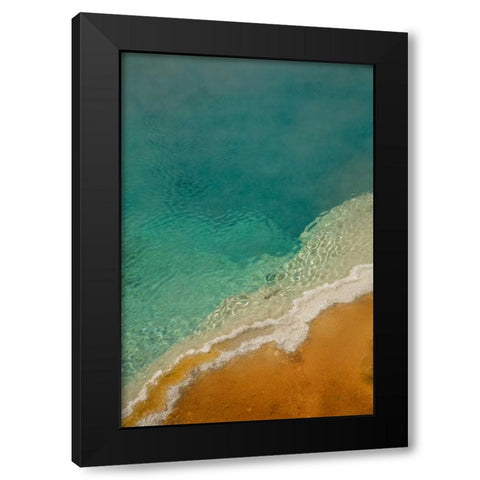 WY, Yellowstone Thermophilic algae in Black Pool Black Modern Wood Framed Art Print with Double Matting by Grall, Don