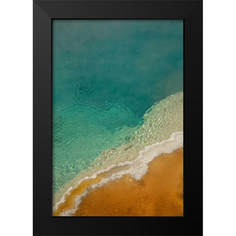 WY, Yellowstone Thermophilic algae in Black Pool Black Modern Wood Framed Art Print by Grall, Don
