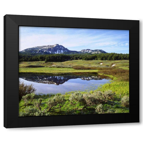Wyoming, A tarn in the Rocky Mountains of Wyoming Black Modern Wood Framed Art Print by Talbot Frank, Christopher