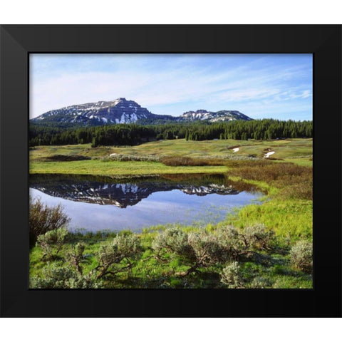 Wyoming, A tarn in the Rocky Mountains of Wyoming Black Modern Wood Framed Art Print by Talbot Frank, Christopher