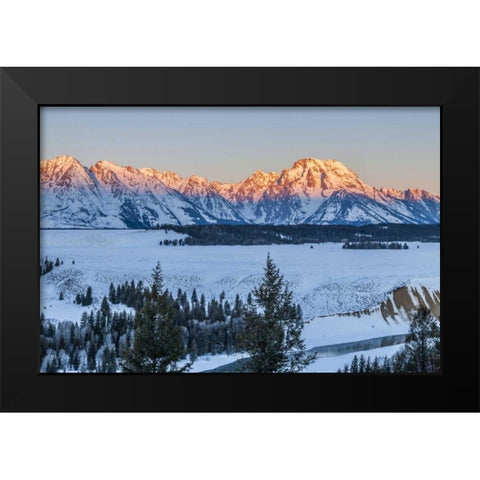 Wyoming, Grand Teton NP Landscape at sunrise Black Modern Wood Framed Art Print by Illg, Cathy and Gordon