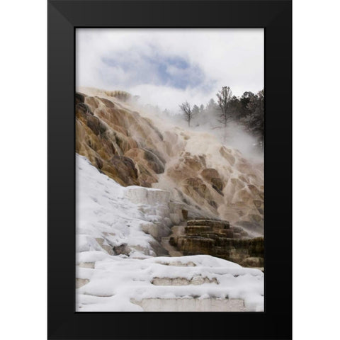 Wyoming, Yellowstone Mammoth Hot Springs scenic Black Modern Wood Framed Art Print by Bush, Marie