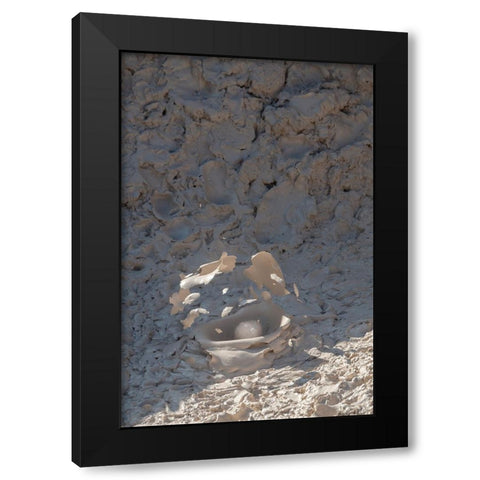 USA-Wyoming-Yellowstone National Park-Atrists Paintpots-Boiling hot mud pots-Detail of exploding bu Black Modern Wood Framed Art Print with Double Matting by Hopkins, Cindy Miller