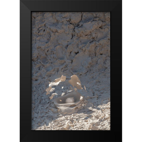 USA-Wyoming-Yellowstone National Park-Atrists Paintpots-Boiling hot mud pots-Detail of exploding bu Black Modern Wood Framed Art Print by Hopkins, Cindy Miller
