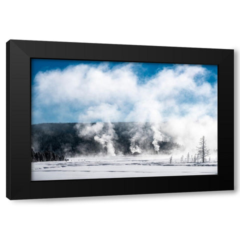 USA-Yellowstone-Norris Geyser Basin Black Modern Wood Framed Art Print with Double Matting by Theodore, George and Marilu
