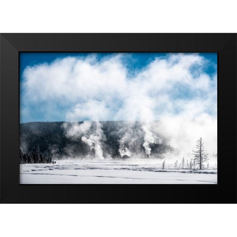USA-Yellowstone-Norris Geyser Basin Black Modern Wood Framed Art Print by Theodore, George and Marilu