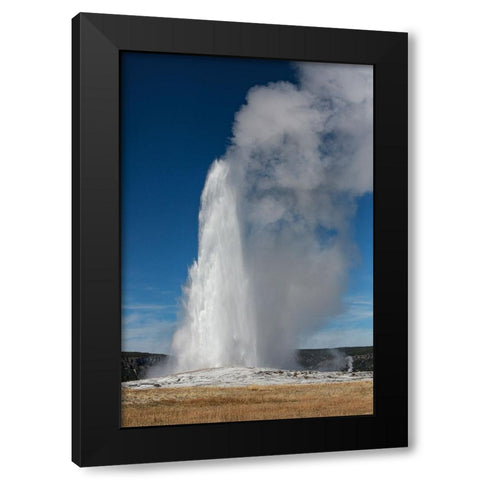 Yellowstone National Park-USA-Old Faithful Black Modern Wood Framed Art Print with Double Matting by Sienda, Jolly