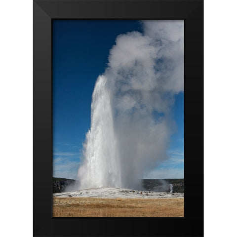 Yellowstone National Park-USA-Old Faithful Black Modern Wood Framed Art Print by Sienda, Jolly