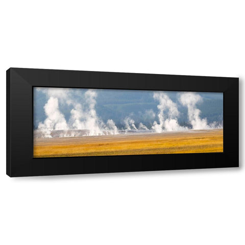 Wyoming- Yellowstone National Park. Thermal activity at Lower Geyser Basin Black Modern Wood Framed Art Print with Double Matting by Wild, Jamie and Judy