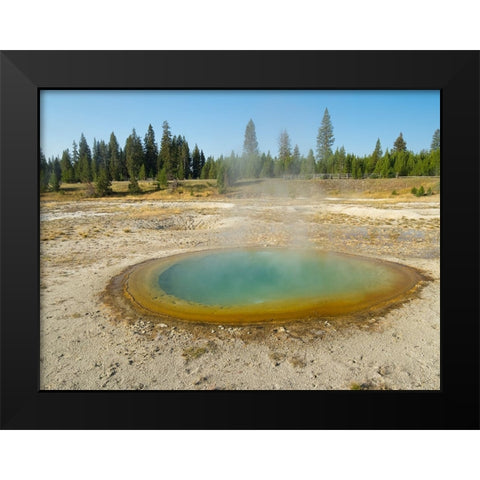Wyoming- Yellowstone National Park. West Thumb Geyser Basin- Abyss Pool Black Modern Wood Framed Art Print by Wild, Jamie and Judy