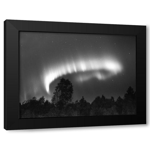 The Ring Of Fire Black Modern Wood Framed Art Print by Caroline Stroksnes, Mette