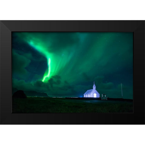 Magic Night In Budir Black Modern Wood Framed Art Print by Auf dem, Andrea