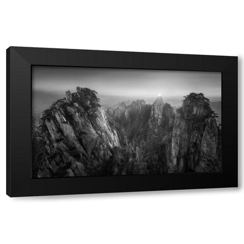 On The Top Black Modern Wood Framed Art Print with Double Matting by Zhang, Joshua