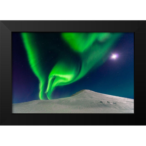 Dancing With The Moon Black Modern Wood Framed Art Print by George, Andrew