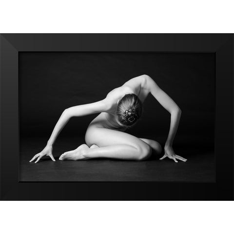 Rubia Black Modern Wood Framed Art Print by AndyD10