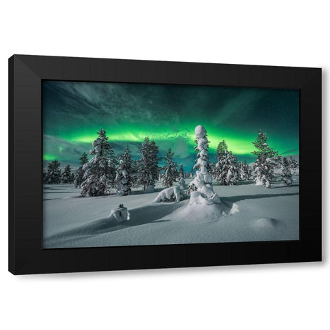 Polar Night Black Modern Wood Framed Art Print by Hoffmann, Raymond