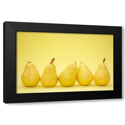 Five Pears Black Modern Wood Framed Art Print with Double Matting by Saratonina, Sarah