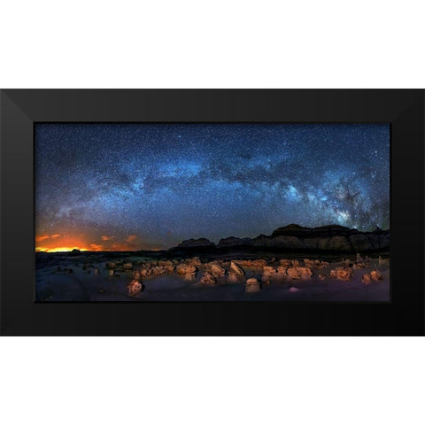 Bisti Egg Garden Black Modern Wood Framed Art Print by Zhu, Hua
