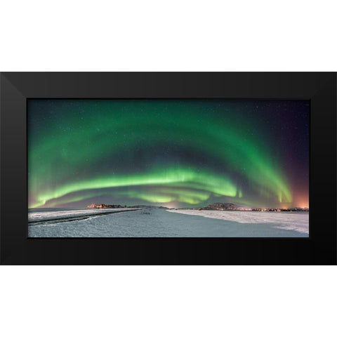 Colors Of Iceland Black Modern Wood Framed Art Print by Jochen, Burger
