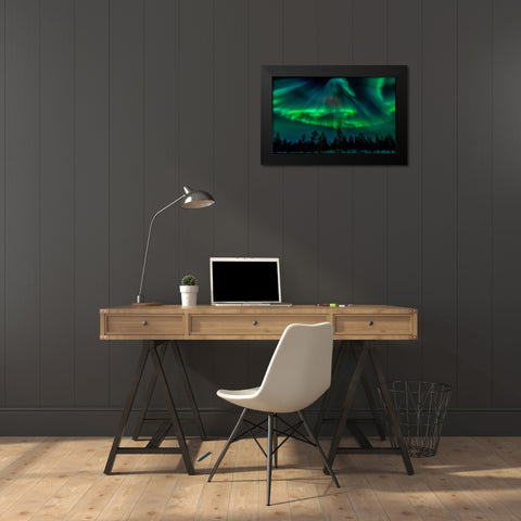 Northern Bell Black Modern Wood Framed Art Print by Schwartz, Yair
