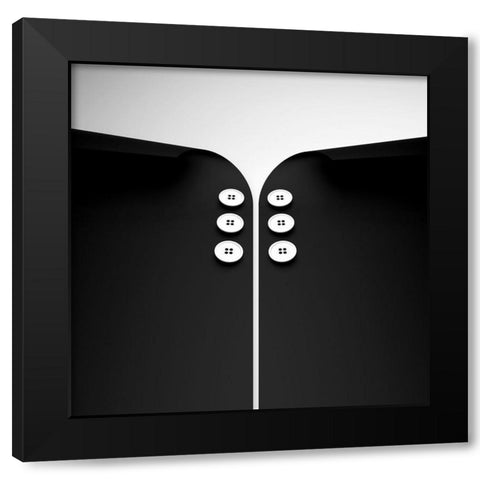 Black Shirt Black Modern Wood Framed Art Print with Double Matting by Bunjamin, Antonyus