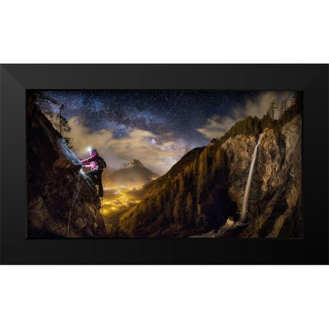 The Climb Black Modern Wood Framed Art Print by Nicholas Roemmelt, Dr.