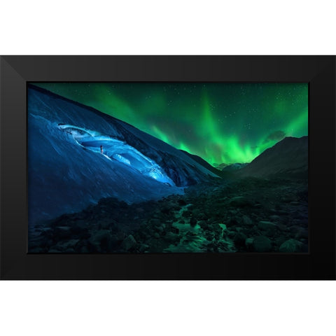 Athabasca Cave Black Modern Wood Framed Art Print by M. Garcia, Jesus