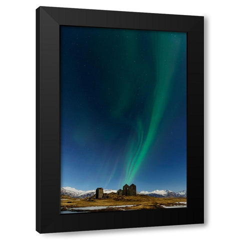 Dancing In The Sky Black Modern Wood Framed Art Print by Roxo, Alvaro