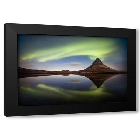 Silent Eruption Black Modern Wood Framed Art Print by Svoboda MQEP, Peter