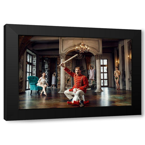 D?N?NÂDdn? Black Modern Wood Framed Art Print with Double Matting by Smirnov, Sergei