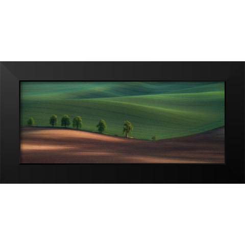 Alley Black Modern Wood Framed Art Print by Svoboda Mqep, Peter