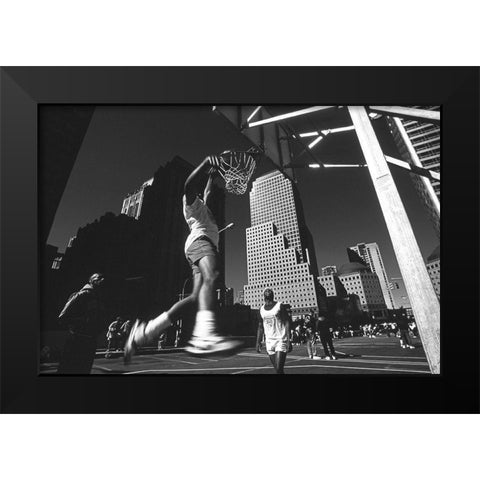 Qdunkingq (From The Series Qmetropolisq) Black Modern Wood Framed Art Print by Matthes, Dieter