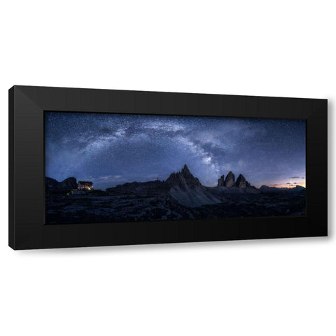 Stars In The Dolomites Black Modern Wood Framed Art Print by Gastager, Daniel