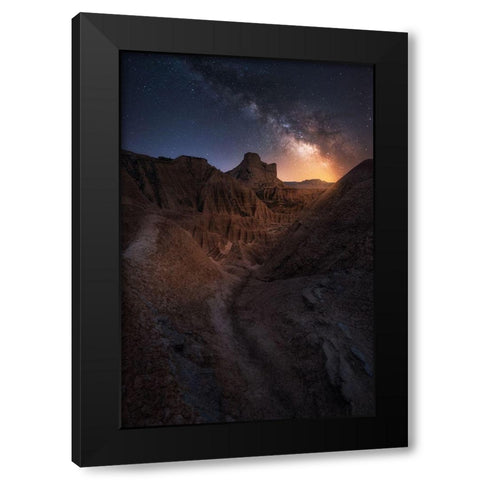 The Way Black Modern Wood Framed Art Print by Martin Castan, David