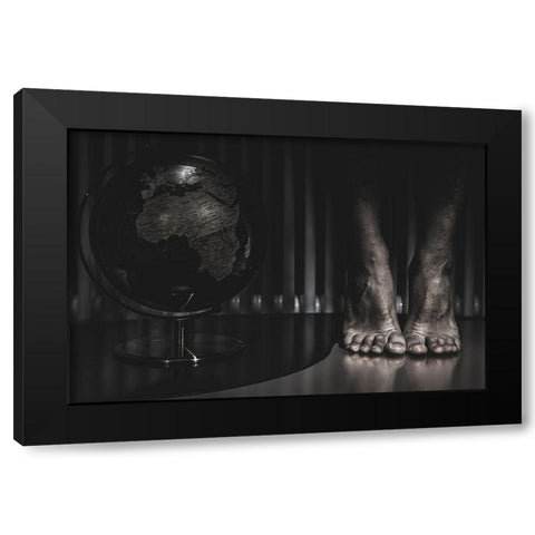 The Last Jump Black Modern Wood Framed Art Print by Mele, Daniele