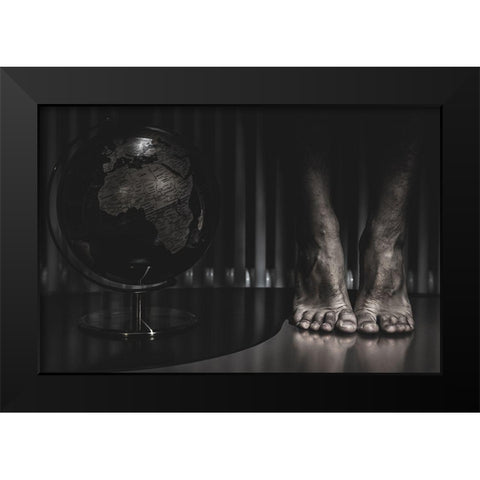 The Last Jump Black Modern Wood Framed Art Print by Mele, Daniele
