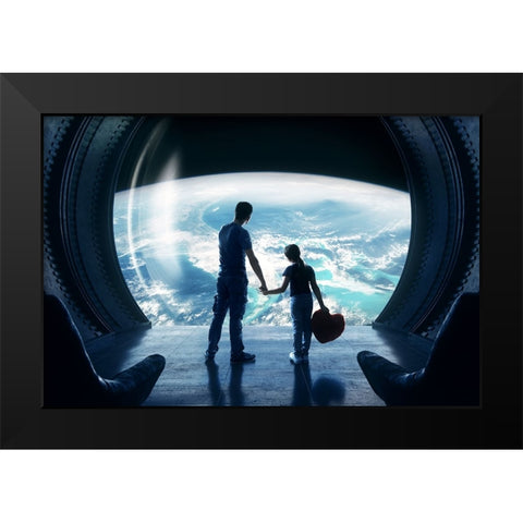 Untitled Black Modern Wood Framed Art Print by Parishkov, Sergey