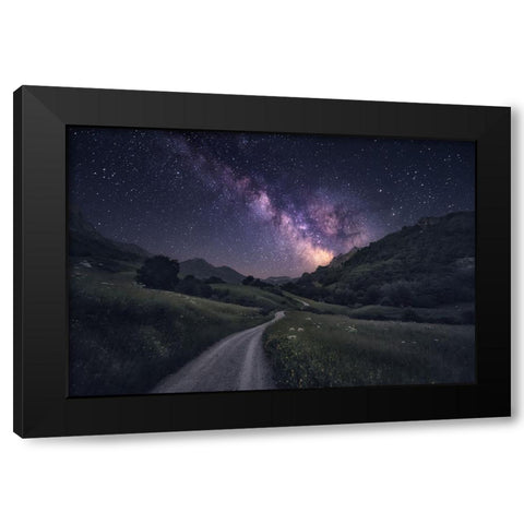 Path To The Stars Black Modern Wood Framed Art Print by F. Turienzo, Carlos