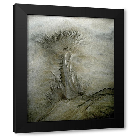 Flow Pattern Black Modern Wood Framed Art Print with Double Matting by Talen, Nel