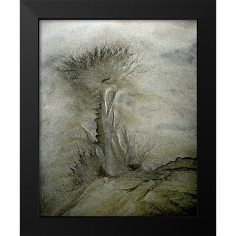 Flow Pattern Black Modern Wood Framed Art Print by Talen, Nel