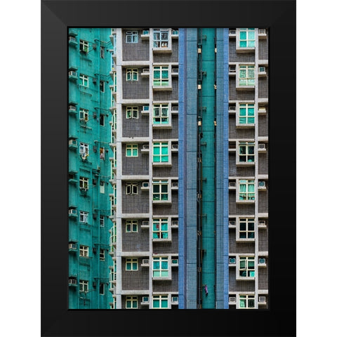 Fractions Black Modern Wood Framed Art Print by Agazzi, Andreas