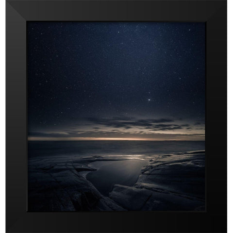 Krypton Black Modern Wood Framed Art Print by Suutari, Mika