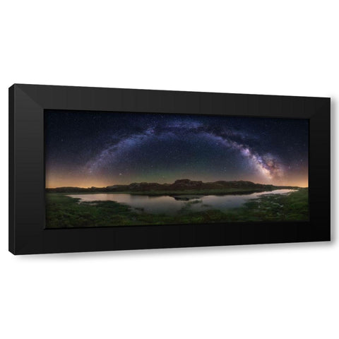 The Lagoon Black Modern Wood Framed Art Print by F. Turienzo, Carlos