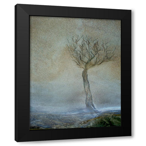 Lonely Tree Black Modern Wood Framed Art Print with Double Matting by Talen, Nel