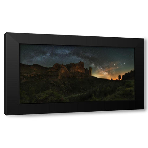 Los Mallos Black Modern Wood Framed Art Print by Martin Castan, David