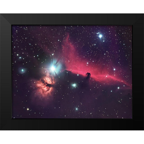 The Horse In The Sky Black Modern Wood Framed Art Print by Auf Dem, Andrea